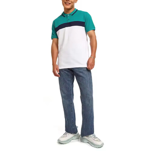 OEM Manufacturer Men’s Fashion <b>Polo</b> T-Shirt High-Quality Three-Tone Contrast Panel <b>Polo</b> Shirt Short Sleeve Sport Casual Top Cust - Product Image 3