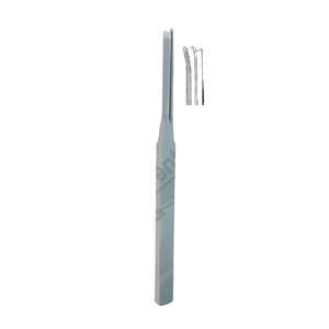 มีดตัดกระดูก Ristow Osteotome ด้านขวา ขนาด 20.5 ซม. ใบมีดโค้งยาวขึ้น 5 มม. ที่นี่โค้งงอเริ่มต้นจากปลายใบมีดด้านล่าง  แกนตัดทำจากปากีสถาน - Product Image 1