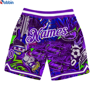 Pantalones Cortos de Playa para Hombre, Transpirables, Sublimados Personalizados, de Poliéster, Holgados, con Estampado Completo, de Malla, para Entrenamiento - Product Image 3