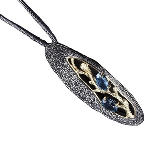 Blue <strong>Sapphire</strong> <strong>Necklace</strong>/ 14K Solid <strong>Gold</strong> <strong>Sapphire</strong> <strong>Necklace</strong>/ Gift for Mom - Product Image 2