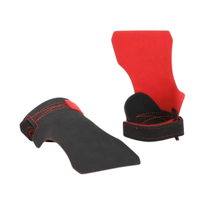 Soportes Transpirables para las Palmas de las Manos para Levantamiento de Pesas, Soportes Ajustables de Neopreno para las Palmas de las Manos, Rojo y Negro, Equipo de Ejercicio para los Dedos - Product Image 1