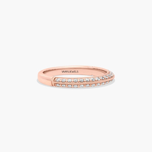 แหวนเพชรทรงกลมแบบ Eternity Band เพชรเพาะเลี้ยงคุณภาพพรีเมียม ประดับเพชรแบบ Pave ดีไซน์หรูหรา วัสดุทอง 10K 14K 18K เงิน 925 935 - Product Image 4