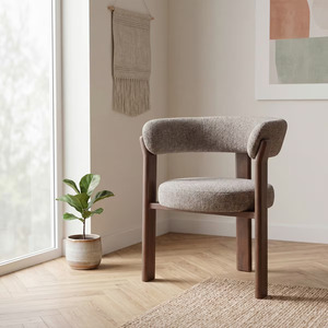 Chaise de salle à manger moderne en bois d'acacia - Product Image 1