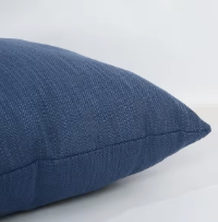 <b>18x18</b> Washed Indigo Woven Polyester Throw Pillow Eco-Friendly Non-Toxic Cushion Cover with Zipper OEM Wholesale - Product Image 4