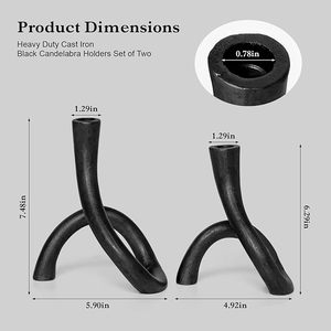 Eco Friendly Decorative Cast Iron Candle Stand With Elegant Look For Dining <b>Table</b> And Living Room Decoration Use - Product Image 5