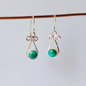 Pendientes de Aro de Plata de Ley y Chapados en Oro con Piedra Preciosa Larimar, Estilo Clásico, Joyería de Piedra de Nacimiento para Mujer, Regalo de Aniversario - Product Image 6