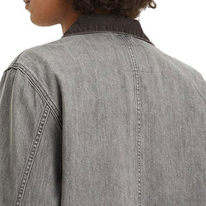 Custom <b>Denim</b> <b>Jacket</b> Men Women Streetwear Acid Wash Distressed Embroidery Logo Premium Quality Wholesale New Arrival - Product Image 6