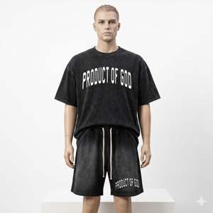 Conjunto de dos piezas para hombre, camiseta de manga corta de color sólido con pantalones cortos a juego, para verano, fabricantes de ropa, venta al por mayor. - Product Image 6