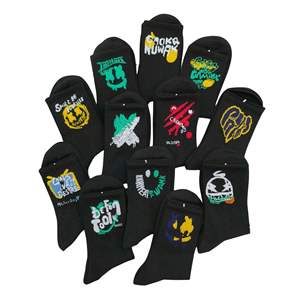 Chaussettes de basketball à compression fines côtelées numériques personnalisées OEM/ODM avec logo, en coton respirant à maille, séchage rapide, semelle en tissu éponge pour la course - Product Image 4