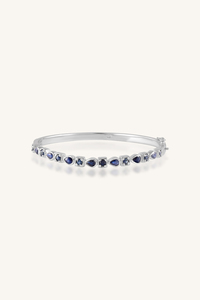 Brazalete de Zafiro Azul en Plata de Ley 92.5 KLSB-20441 - Product Image 2