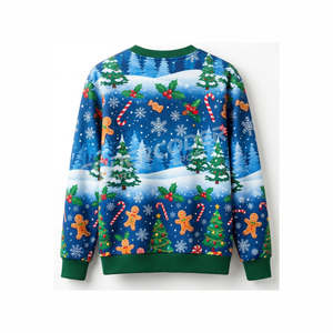 Sublimation Printed <b>Women's</b> Oversized Mock Neck <b>Sweatshirt</b> Winter Casual <b>Christmas</b> Printed Sleeve Pullover Warm Fleece Top - Product Image 5