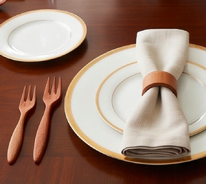 Juego de cubiertos de madera artesanal, cuchara, tenedor, cuchillo, minimalista, ecológico, para uso en camping. - Product Image 2