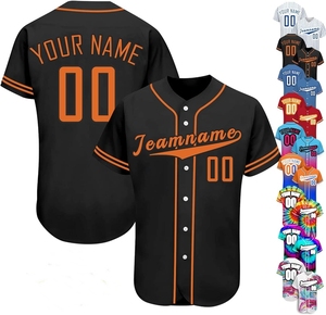 Maillot de baseball en polyester à boutons sur le devant, fabricant et fournisseur de maillots de baseball et de softball - Product Image 2