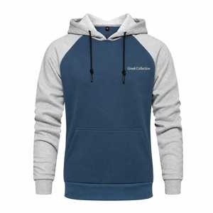 Unisex <b>Grey</b> Hooded <b>Sweatshirt</b> Oversized Fit Solid Color Casual Long Sleeve Knitted Cotton Pullover Winter 100% High Street - Product Image 1
