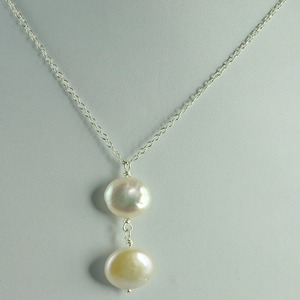 Collier de perles d'eau douce, bijoux en argent sterling 925, serti à la main, collier fait main, cadeau pour elle - Product Image 3