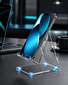 Modern Solid Acrylic Transparent for Cellphone Holder Countertop Universal Mobile Phone Display <b>Stand</b> Stylish - Product Image 5