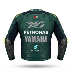 RAMAHA Men’s Cowhide Leather <b>Racing</b> <b>Jacket</b>/Chaqueta MotoCP Style CE Level 2 Armor Motorcycle Track Riding Protective Gear CE - Product Image 2