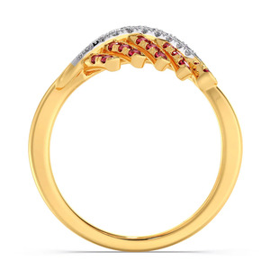 Multi Row Diamond And Color Stone <b>Cocktail</b> <b>Ring</b> - Product Image 3