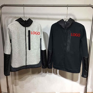 เสื้อฮู้ดซิปเต็มตัวผ้าฟลีซเทคโนโลยีใหม่ คุณภาพสูง สำหรับออกกำลังกายและเล่นกีฬา พิมพ์โลโก้ได้ ขายส่ง OEM สำหรับผู้ชาย - Product Image 2