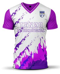 Camiseta de Fútbol Sublimada Personalizada, 100% Poliéster, Antibacteriana, Impermeable, de Secado Rápido, Ligera, con Nombre del Jugador y Logotipo Frontal, OEM - Product Image 1