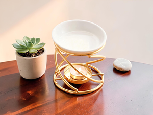 Lampe chauffe-bougie électrique en métal de qualité supérieure, diffuseur de parfum d'ambiance pour la maison - Product Image 2