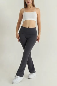 High Waisted Solid Yoga <b>Leggings</b> Full Length Seamless Elastic Waist <b>Women's</b> Spandex/Polyester Breathable Eco-Friendly <b>Waterproof</b> - Product Image 6