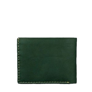 Dark Green Real Leather Men <b>Bifold</b> Wallet Minimalist Cardslots Photo ID Window Money Clip Cash Pocket Contrast Stitch Male <b>Purse</b> - Product Image 6