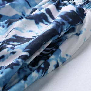 Shorts de bain pour hommes à imprimé tie-dye, respirants, séchage rapide, polyester/coton, taille élastique avec cordon de serrage, pour l'été, décontractés, vacances - Product Image 3