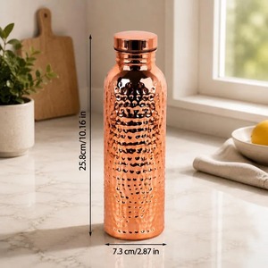 Pure Copper <b>Water</b> <b>Bottle</b> Leakproof Reusable Drinking <b>Bottle</b> For Home Office Travel Gym And Outdoor Use - Product Image 4