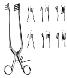 Retractor Adson Profesional, Retractor Adson, 7 1/2 pulgadas (19 cm), 4 x 4 puntas, instrumentos quirúrgicos autoajustables de acero inoxidable - Product Image 4