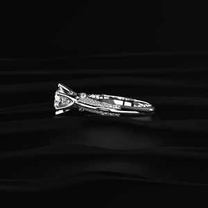 Anillos de compromiso de moissanita redonda brillante de 2 quilates creados en laboratorio, éticos, para grupos de compra de joyería de gran volumen y diseñadores - Product Image 4