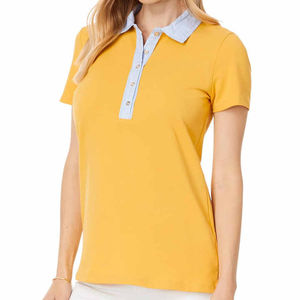Polo pour femme à manches courtes, coupe ajustée, léger, pour le sport, 100% coton, vente en gros, prix de gros - Product Image 1