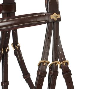 Brida de Cuero para Caballo, Arnés Ajustable, Brida de Equitación Duradera, Equipo Ecuestre, Brida de Entrenamiento Cómoda, Uso Profesional - Product Image 5