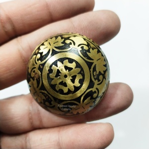 Peach Handcrafted <b>Antique</b> <b>Brass</b> <b>Door</b> <b>Knob</b> Featuring Intricate Design and Durable Metal Construction for Timeless Charm - Product Image 4