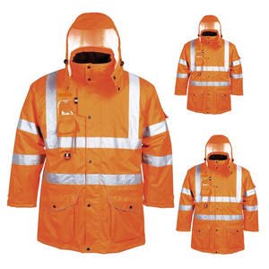 เสื้อแจ็คเก็ตกันหนาวสำหรับงานก่อสร้าง ขายดี พร้อมปักโลโก้ตามสั่ง ทนไฟ กันน้ำ สะท้อนแสง เสื้อฮู้ดนิรภัยสำหรับทำงาน - Product Image 6