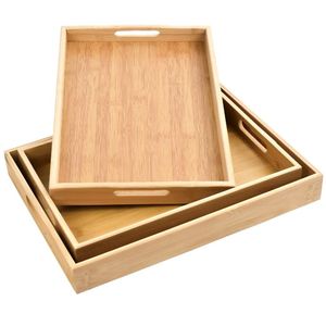 ถาดไม้ H a CRAFT HAC-657 รูปทรงสี่เหลี่ยมผืนผ้า พร้อมหูจับ ดีไซน์ทันสมัย สำหรับจัดระเบียบในครัว ใช้ใส่ผลไม้ - Product Image 6