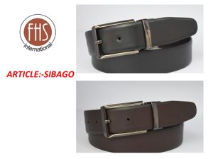 Ceinture en cuir réversible de luxe avec finition mate - Ceinture élégante pour homme, idéale pour les occasions formelles - Product Image 2