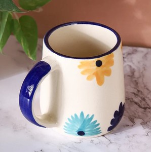 Juego de Tazas de Café de Cerámica con Patrón de Chevron Azul, Acabado Brillante, Construcción Duradera, Asa Cómoda, Perfecto para Té, Café, Hogar, Regalo - Product Image 2