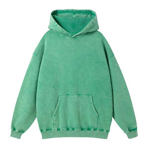 Sudadera con Capucha Unisex de Invierno, 100% Algodón, Lavada con Ácido, Bordada, de Alta Calidad, Fabricante de Ropa OEM, Venta al Por Mayor - Product Image 1