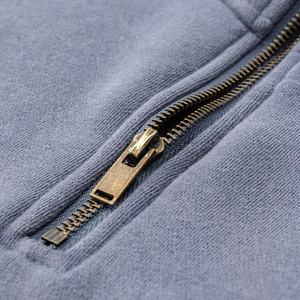 Sudadera Unisex Oversize de Forro Polar con Cremallera de Cuarto, Cuello Alto, Color Liso, Estilo Casual para Otoño, Largo Regular, Tejido de Punto - Product Image 5