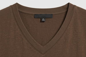 T-shirt d'été à épaules tombantes pour homme, léger, à manches courtes, streetwear pour homme, 100% coton, col en V - Product Image 6