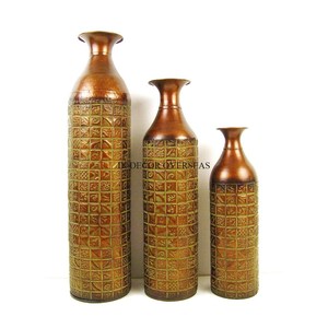 Jarrones Decorativos de Metal de Calidad Superior para Hogar y Hotel, Diseño Rústico Vintage, Tamaño y Logotipo Personalizables, Lujo - Product Image 1