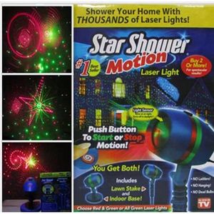 Star Shower <b>Motion</b> Laser <b>Light</b> Red Green Indoor Outdoor Party Lighting - Product Image 3