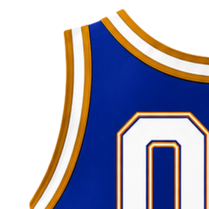 Haut court de cheerleading sans manches pour femme, bleu roi et or blanc, col en V, pour performance athlétique, uniforme d'équipe de cheerleading, compétition - Product Image 4