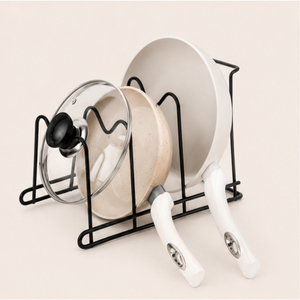 Wholesale Iron <b>Pot</b> and Pan Organizer Rack Multifunctional Kitchen Storage <b>Stand</b> for Cabinet & Countertop <b>Pot</b> Lid Holder - Product Image 5