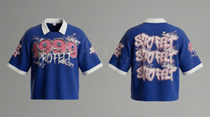 Camiseta de Hombre Cómoda, de Manga Corta, Transpirable, con Cuello Redondo, Logotipo Impreso, Se Acepta Marca Privada, 100% Algodón, Estilo Hip Hop - Product Image 3