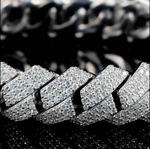 Bracelet Hip Hop Cuban Link en Moissanite pour Hommes, Bijou Diamant Rond, Cadeau de Fête pour Copines - Product Image 3