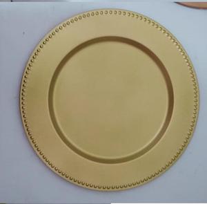 Hot Selling Event Decorative Luxury Elegant Stainless Steel Charger <b>Plates</b> Hammered Design Customized Size - Product Image 4