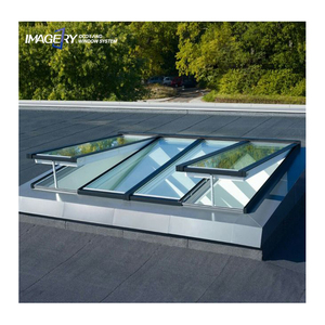 Moderna grande griglia elettrica in vetro colorato in alluminio <span class=keywords><strong>lucernari</strong></span> Design aperto automatico casa di ventilazione sul tetto - Product Image 6