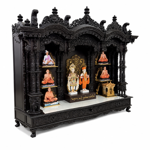 Grand Mandir en bois Swaminarayan pour la maison, fabriqué à la main en teck massif, vente en gros, fabricant et exportateur pour l'Australie - Product Image 4